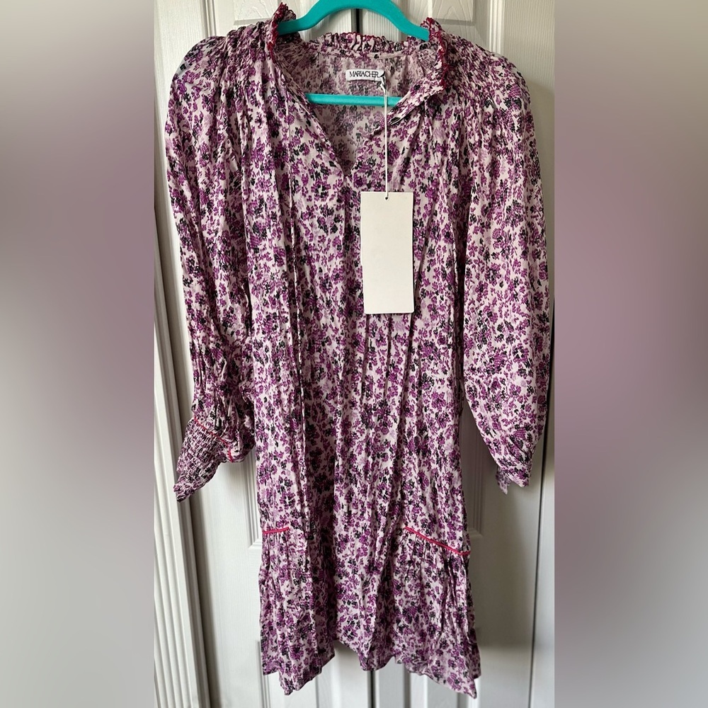 ✨RARE MARIA CHER NWT Chleo Short Dress Mix 2 in purple— size S - Picture 4 of 12